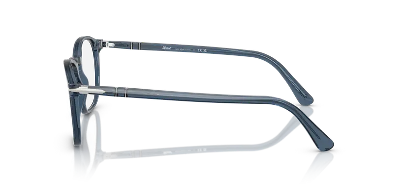 Persol Uomo PO3007VM 1197 Montature da vista Acetato Blu Trasparente Squadrata Normale miniatura 3