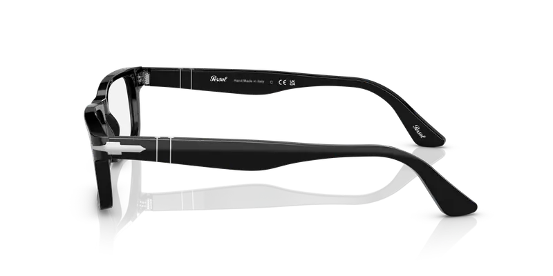 Persol Uomo PO3050V 95 Montature da vista Acetato Nero Trasparente Squadrata Normale miniatura 3