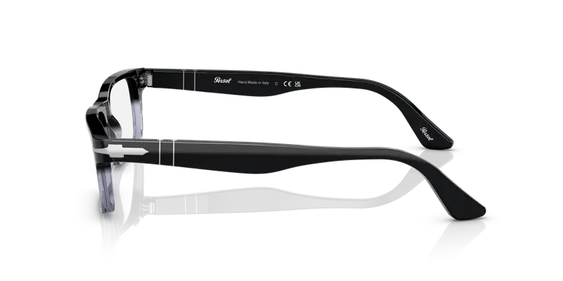 Persol Uomo PO3050V 966 Montature da vista Acetato Nero Trasparente Squadrata Normale miniatura 3