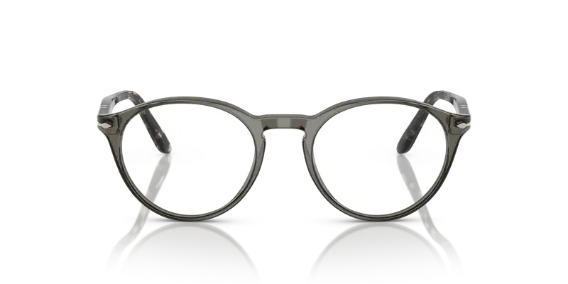 Persol Uomo PO3092V 1219 Montature da vista Acetato Grigio Trasparente Pantos Normale miniatura 2