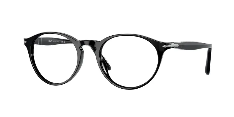 Persol Uomo PO3092V  9014 Montature da vista Acetato Nero Trasparente Pantos Normale