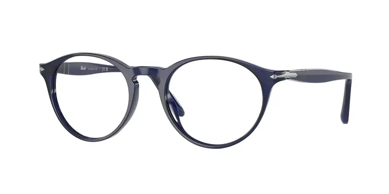Persol Uomo PO3092V  9038 Montature da vista Acetato Blu Trasparente Pantos Normale