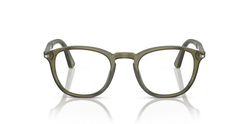 Persol Uomo PO3143V 1142 Montature da vista Acetato Verde Trasparente Rotonda Normale miniatura 2