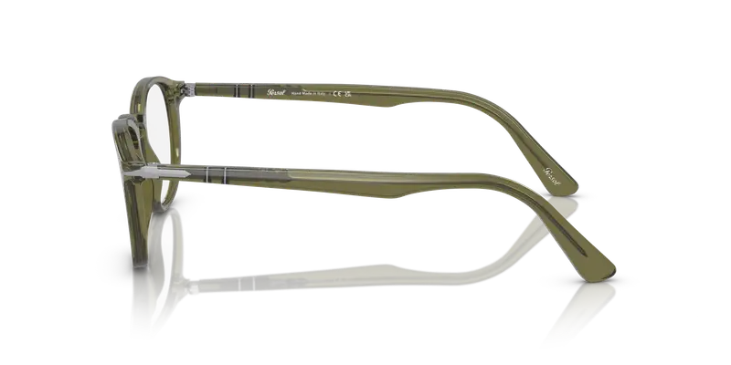 Persol Uomo PO3143V 1142 Montature da vista Acetato Verde Trasparente Rotonda Normale miniatura 3