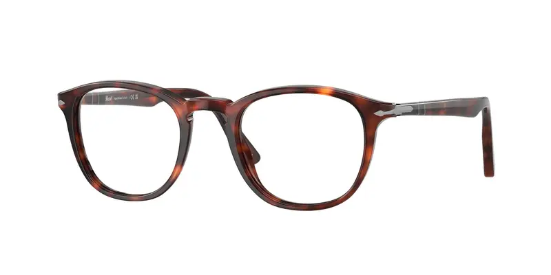 Persol Uomo PO3143V 24 Montature da vista Acetato Tartaruga Trasparente Rotonda Normale