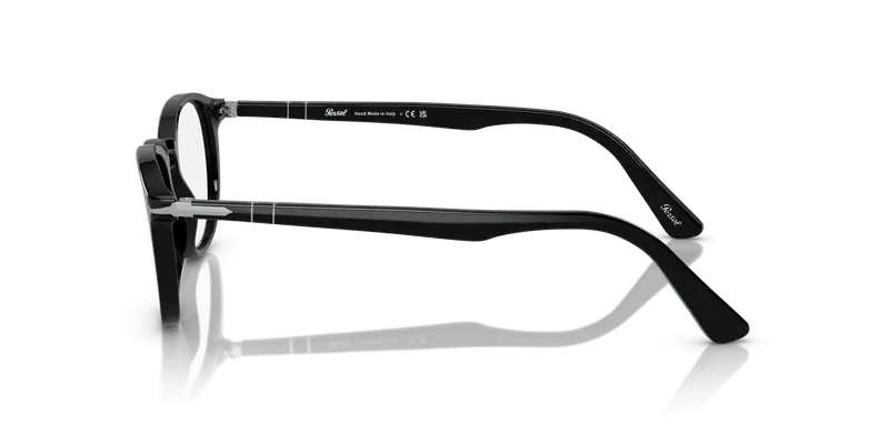 Persol Uomo PO3143V 95 Montature da vista Acetato Nero Trasparente Rotonda Normale miniatura 3