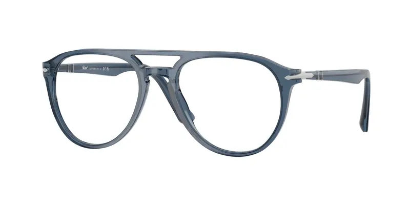 Persol Uomo PO3160V  1197 Montature da vista Acetato Blu Trasparente Pilot Normale