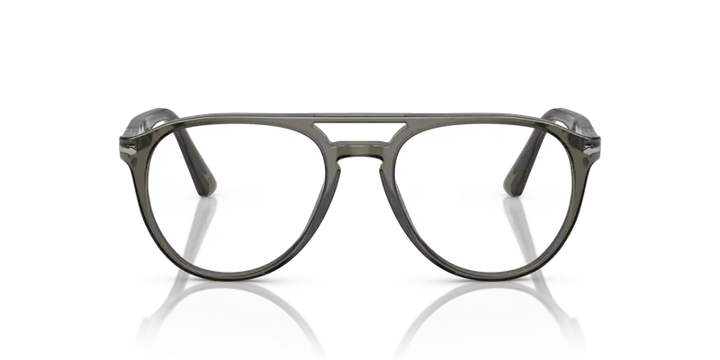 Persol Uomo PO3160V 1201 Montature da vista Acetato Grigio Trasparente Pilot Normale miniatura 2