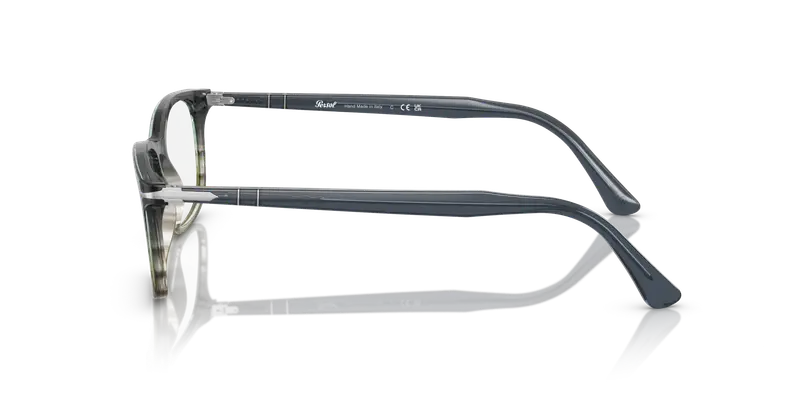 Persol Uomo PO3189V 1012 Montature da vista Acetato Grigio Trasparente Squadrata Normale miniatura 3