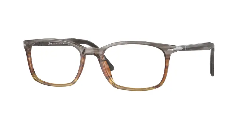 Persol Uomo PO3189V 1137 Montature da vista Acetato Grigio Trasparente Squadrata Normale