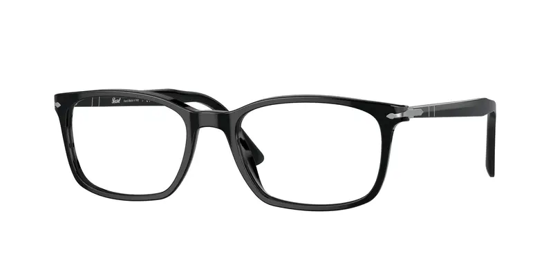 Persol Uomo PO3189V  95 Montature da vista Acetato Nero Trasparente Squadrata Normale