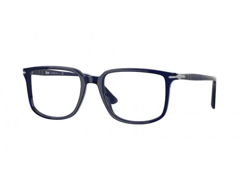 Persol Uomo PO3275V 181 Montature da vista Acetato Blu Trasparente Squadrata Normale