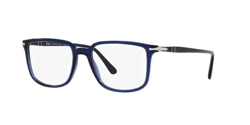 Persol Uomo PO3275V 181 Montature da vista Acetato Blu Trasparente Squadrata Normale miniatura 2