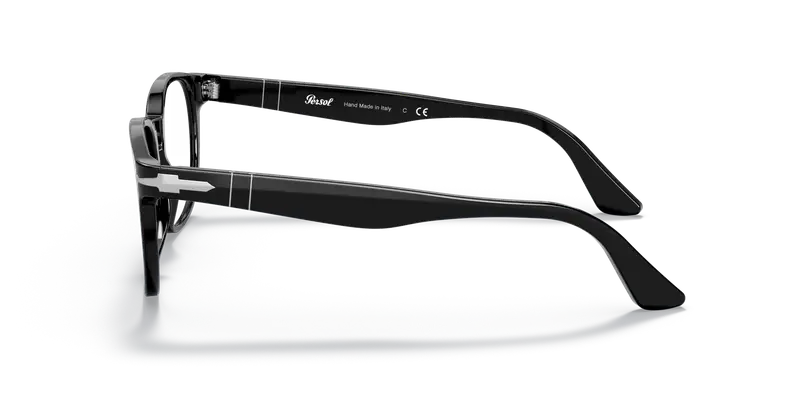 Persol Uomo PO3283V 95 Montature da vista Acetato Nero Trasparente Rotonda Normale miniatura 3