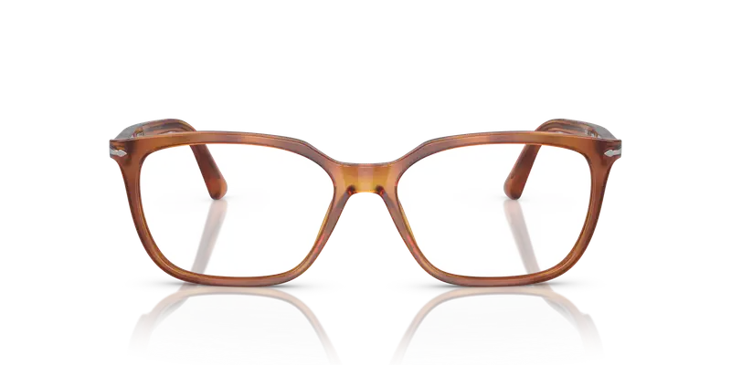 Persol Uomo PO3298V 96 Montature da vista Acetato Marrone Trasparente Squadrata Normale miniatura 2
