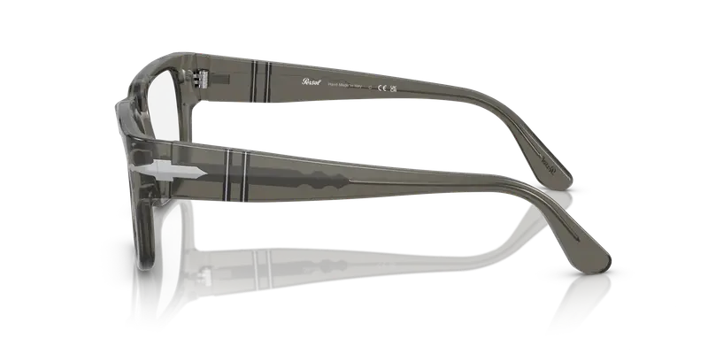 Persol Uomo PO3315V 1103 Montature da vista Acetato Grigio Trasparente Squadrata Normale miniatura 3