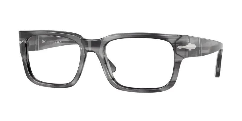 Persol Uomo PO3315V  1192 Montature da vista Acetato Grigio Trasparente Squadrata Normale