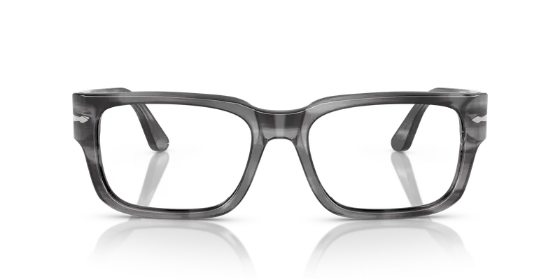 Persol Uomo PO3315V 1192 Montature da vista Acetato Grigio Trasparente Squadrata Normale miniatura 2