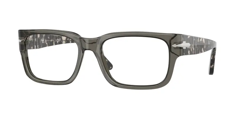 Persol Uomo PO3315V  1219 Montature da vista Acetato Grigio Trasparente Squadrata Normale