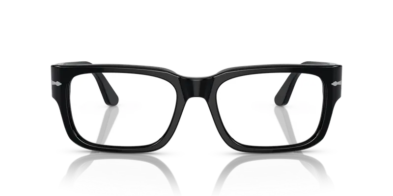 Persol Uomo PO3315V 95 Montature da vista Acetato Nero Trasparente Squadrata Normale miniatura 2