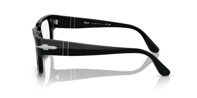 Persol Uomo PO3315V 95 Montature da vista Acetato Nero Trasparente Squadrata Normale miniatura 3