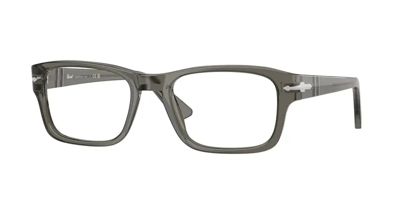 Persol Uomo PO3364V  1103 Montature da vista Acetato Grigio Trasparente Squadrata Normale