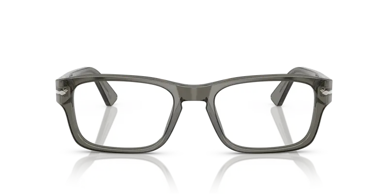 Persol Uomo PO3364V 1103 Montature da vista Acetato Grigio Trasparente Squadrata Normale miniatura 2