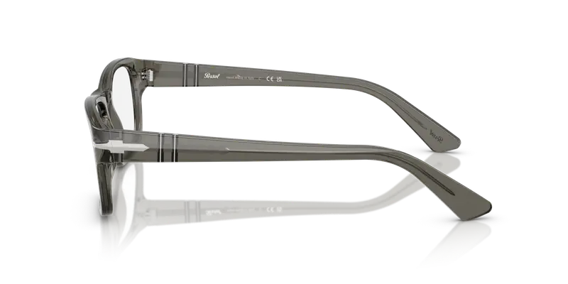 Persol Uomo PO3364V 1103 Montature da vista Acetato Grigio Trasparente Squadrata Normale miniatura 3