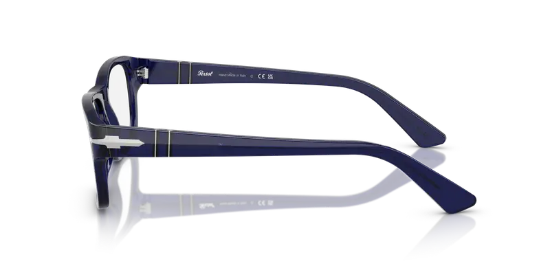 Persol Uomo PO3364V 181 Montature da vista Acetato Blu Trasparente Squadrata Normale miniatura 3