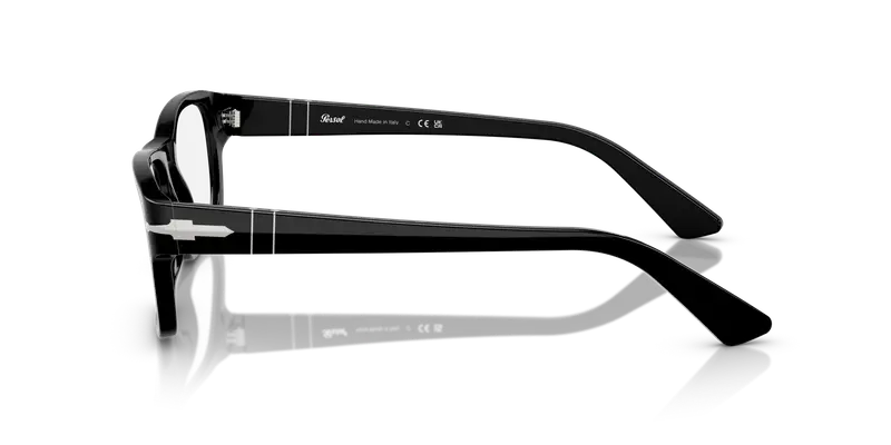 Persol Uomo PO3364V 95 Montature da vista Acetato Nero Trasparente Squadrata Normale miniatura 3