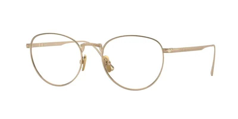 Persol Uomo PO5002VT  8000 Montature da vista Titanio Oro Trasparente Pantos Normale