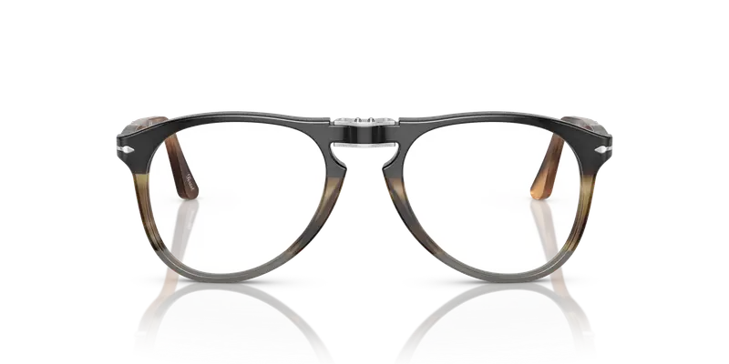 Persol Uomo PO9714VM 1135 Montature da vista Acetato Nero Trasparente Pilot Normale miniatura 2