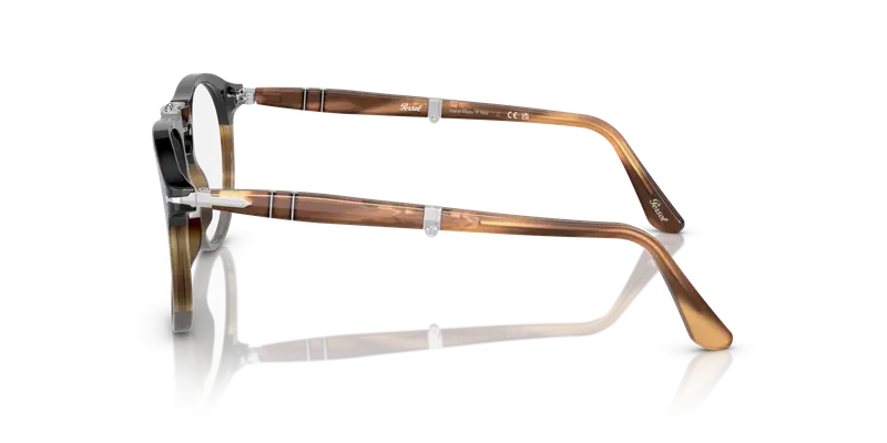 Persol Uomo PO9714VM 1135 Montature da vista Acetato Nero Trasparente Pilot Normale miniatura 3