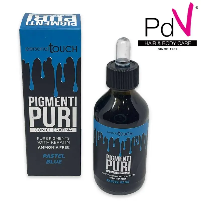pigmenti puri con cheratina 100 ml blu pastello
