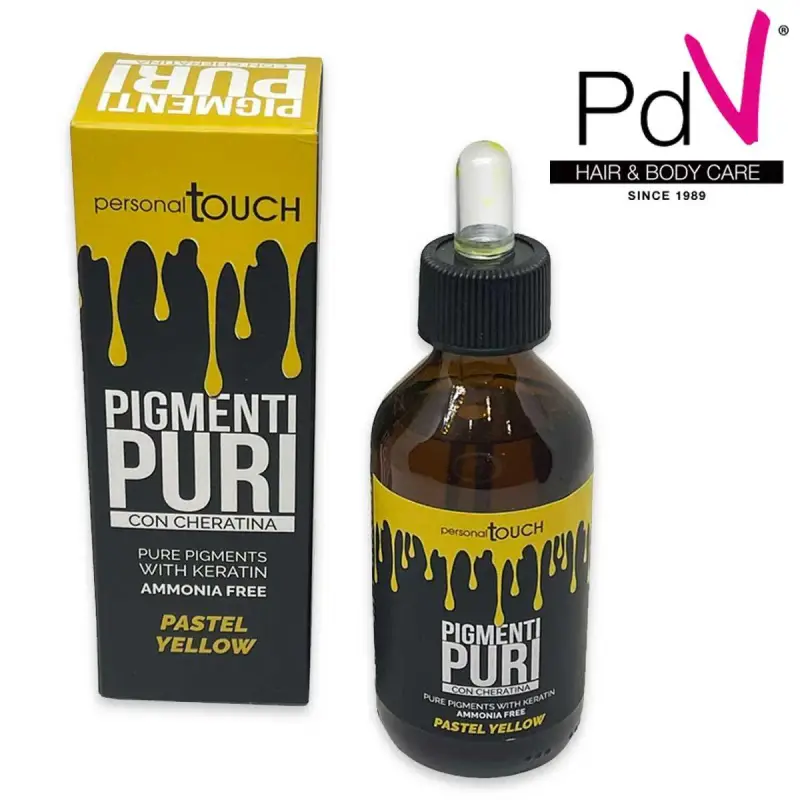 pigmenti puri con cheratina 100 ml giallo pastello