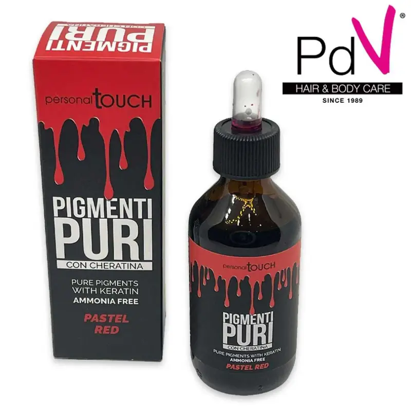 pigmenti puri con cheratina 100 ml rosso pastello