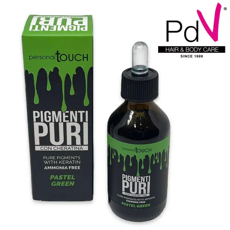 pigmenti puri con cheratina 100 ml verde pastello