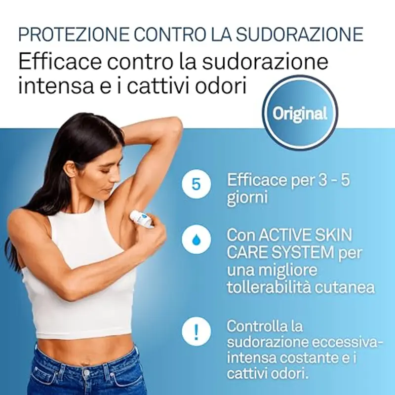 Perspirex Original - Antitraspirante Ascelle Roll-on, Soluzione Efficace Contro la Sudorazione e gli Odori, Senza Profumazione, Formula Dermatologicamente Testata, Ideale per Uso Quotidiano, 20ml miniatura 2