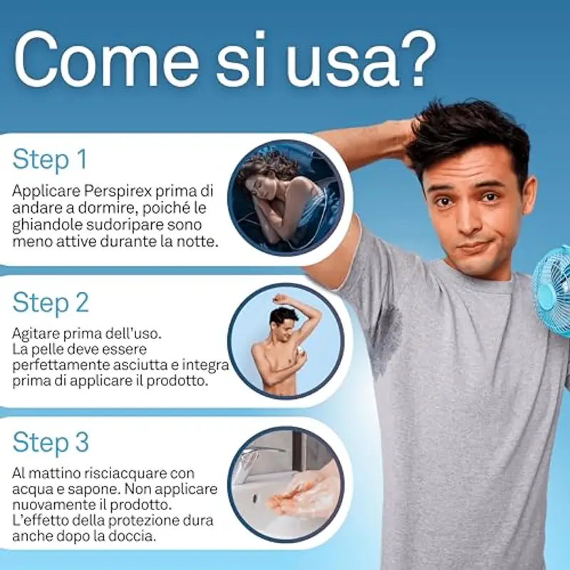 Perspirex Original - Antitraspirante Ascelle Roll-on, Soluzione Efficace Contro la Sudorazione e gli Odori, Senza Profumazione, Formula Dermatologicamente Testata, Ideale per Uso Quotidiano, 20ml miniatura 3