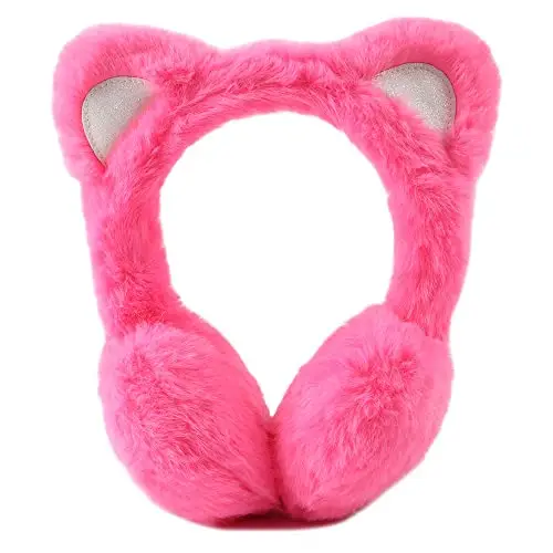 Pesaat Scaldaorecchie invernali per bambini, in morbido peluche, per ragazze, ragazzi, con graziosa spina di gatto,