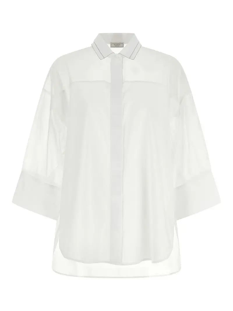 Camicia in organza Bianco