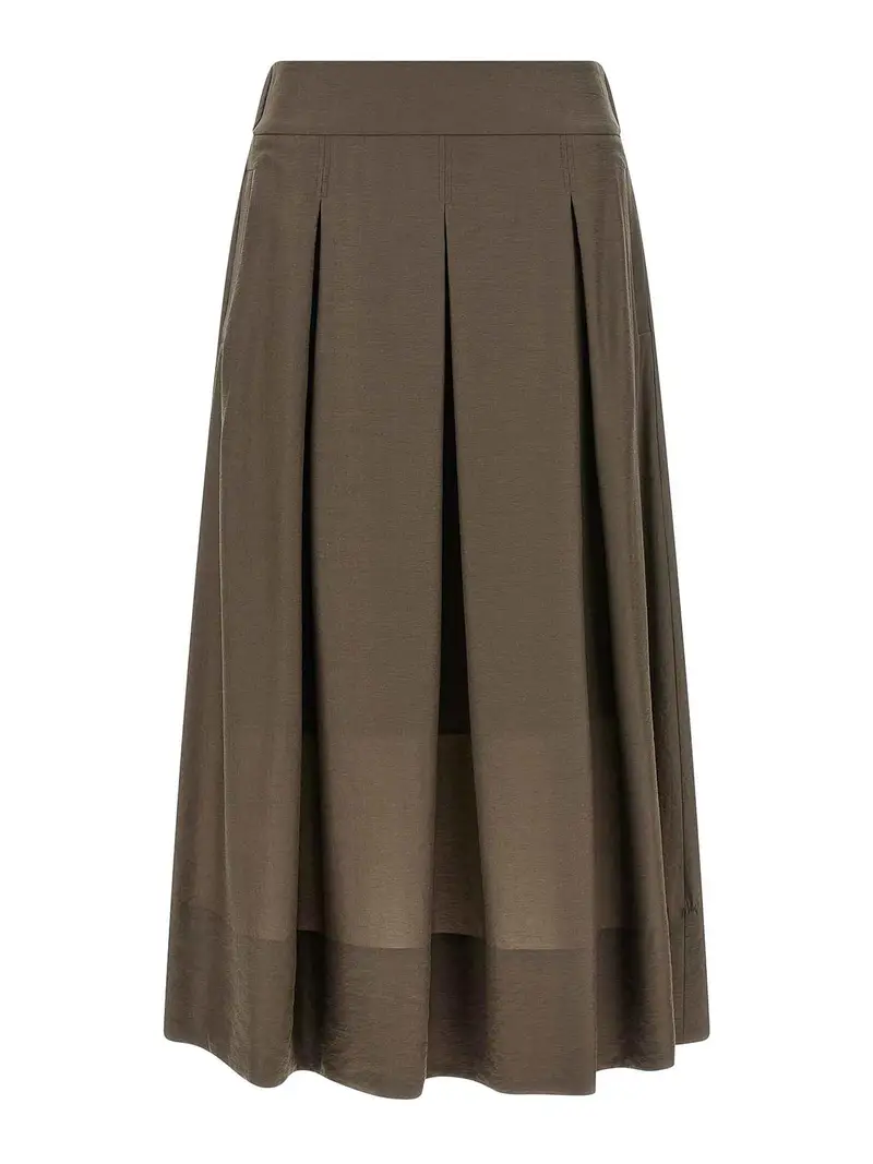 Gonna a trapezio Marrone