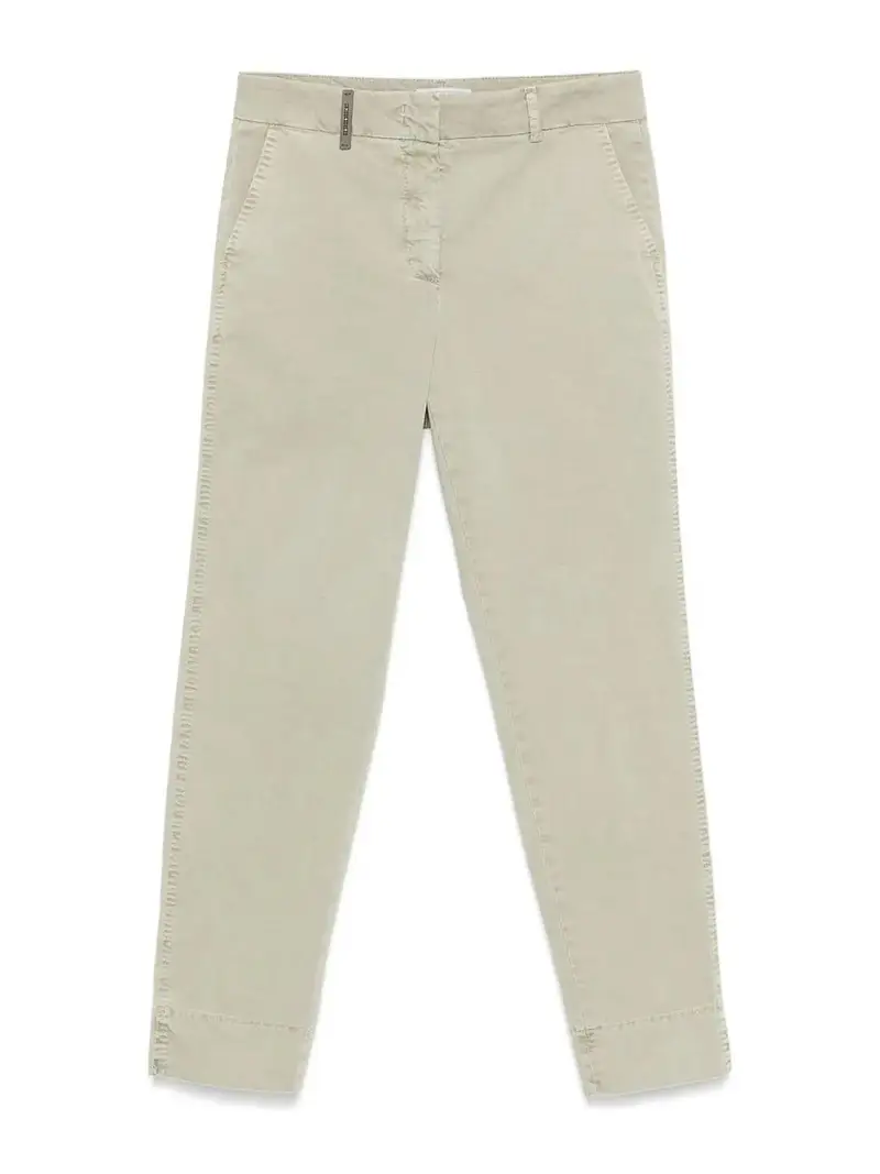 Pantaloni a gamba dritta Verde