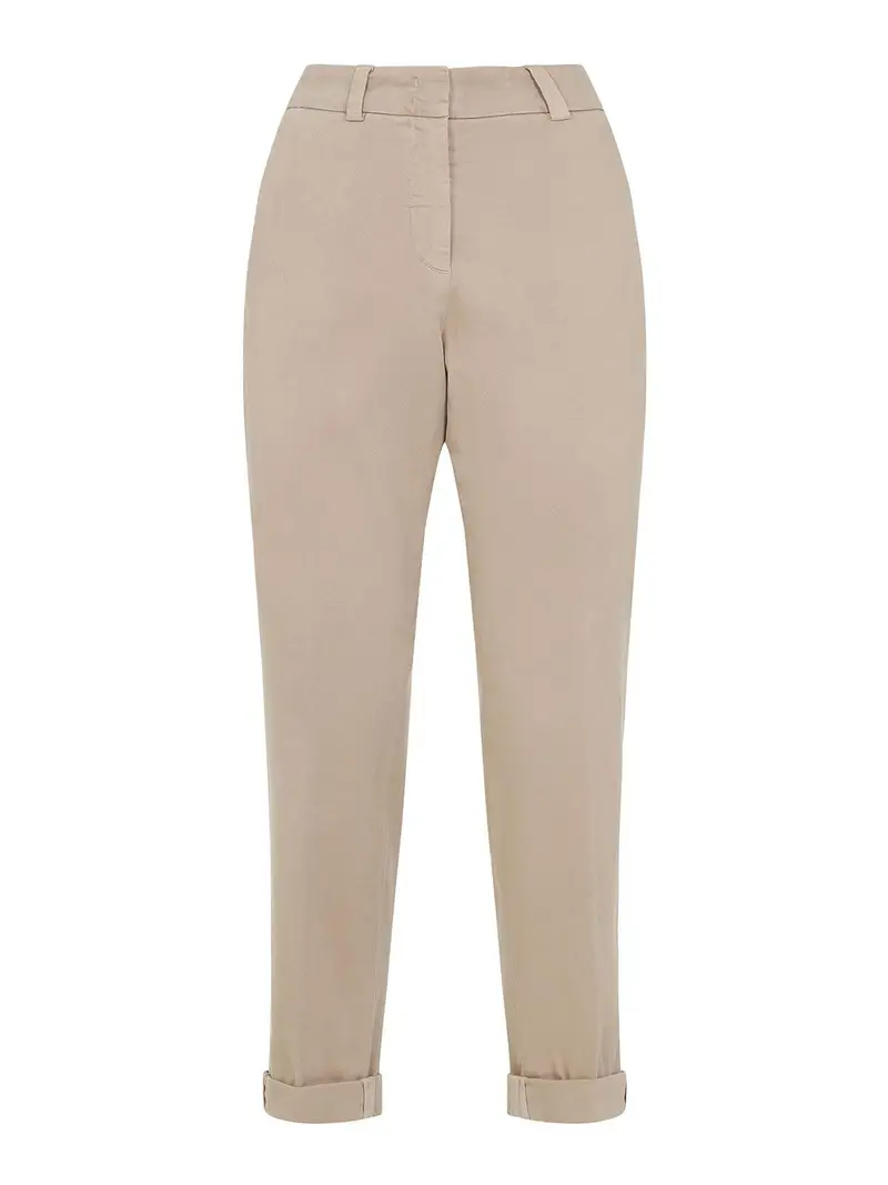 Pantaloni di cotone Beige