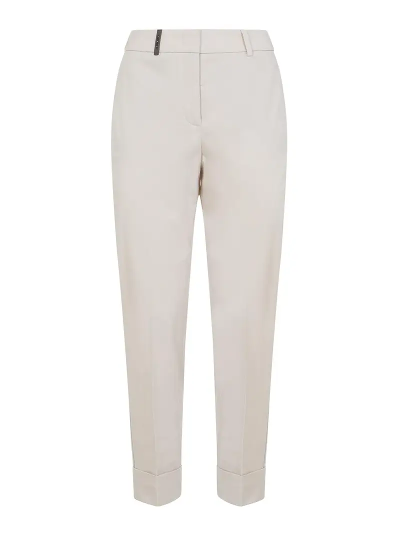 Pantaloni di cotone Beige