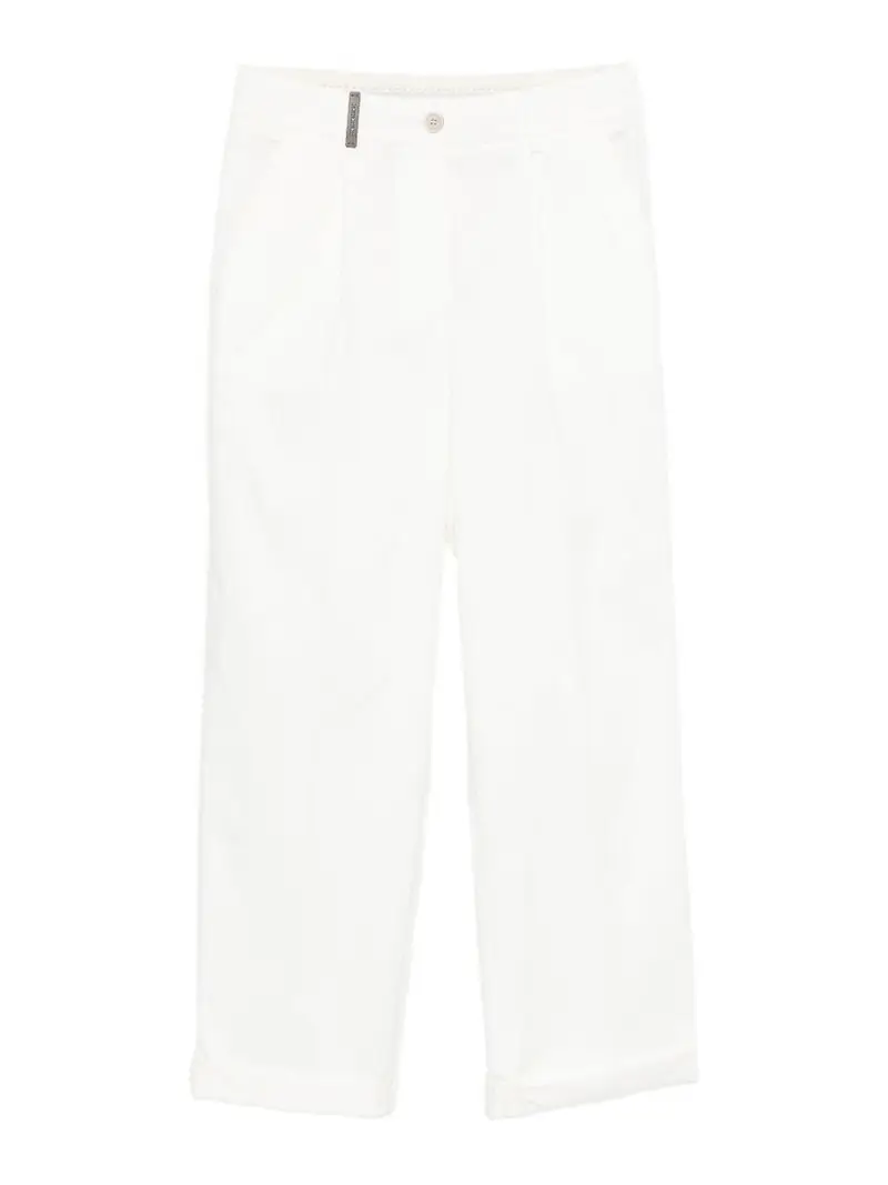 Pantaloni eleganti in bianco