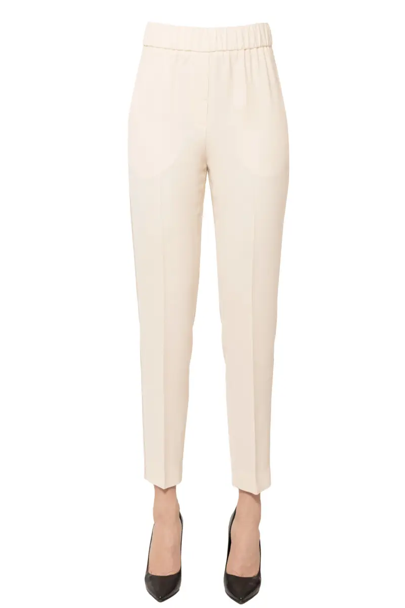Pantaloni in crepè di viscosa