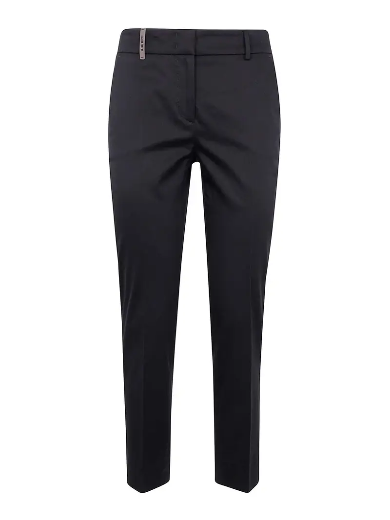 Pantaloni in raso leggero in raso Nero