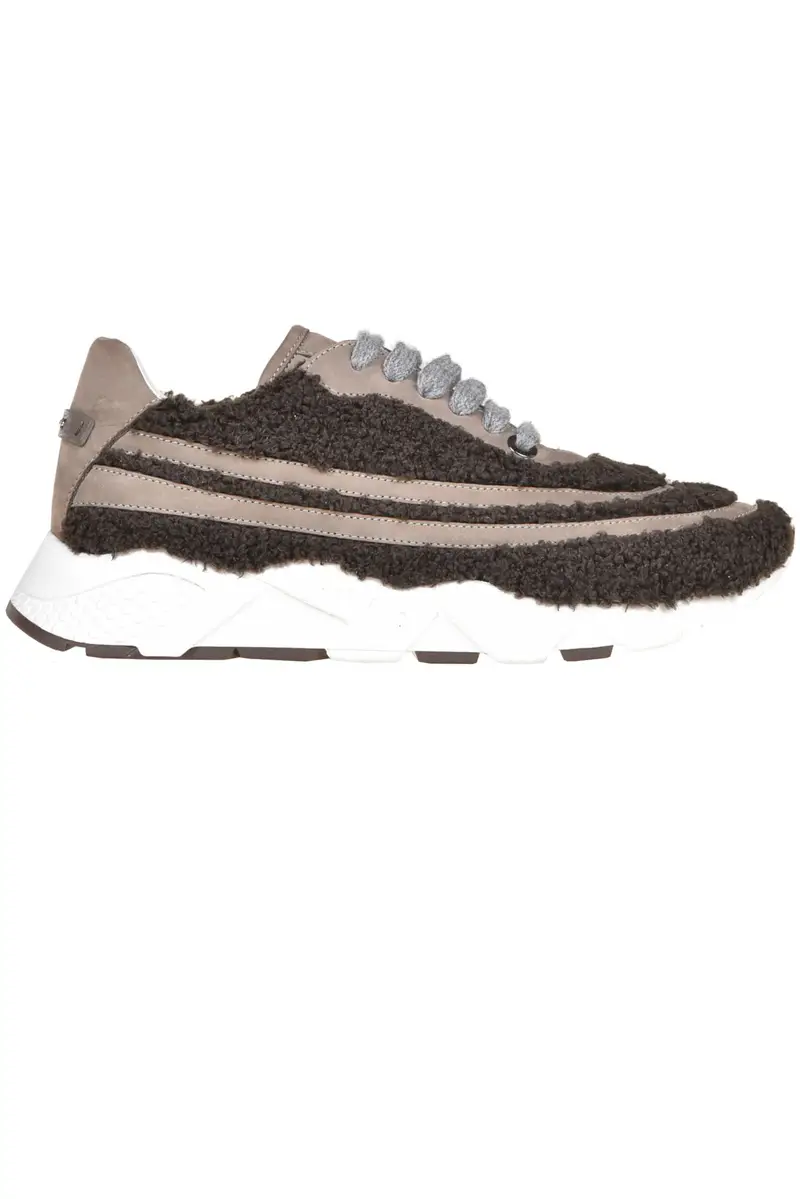 Sneakers in montone rovesciato Marrone