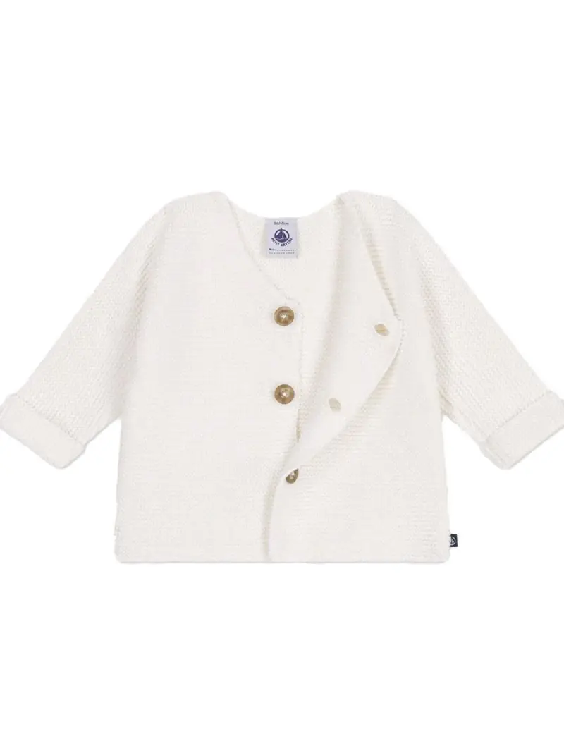 PETIT BATEAU KIDS Cardigan Neonato Bianco 2538636 miniatura 2